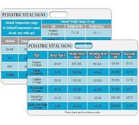 3 PCS Pediatric Vital Signs Badge Card Lab Values Rn Badge Cards for Pediatric Nurses, Clinicals and RN Students Nursing School Supplies and Accessories(2.2 x 3.8 Inches)