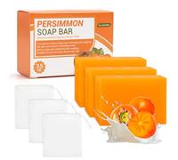 3 PCS Persimmon Soap for Nonenal Body Odor Control, Natural Deodorant Body Bar Soap for Old People Smell, Deep Cleaning, Removes Odors for Women & Men