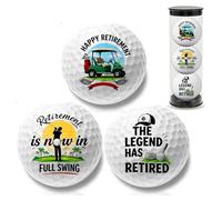 3 Pcs Personalised Golf Balls, Unique Retirement Gift for Men Women