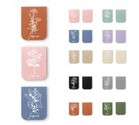 3 Pcs Personalised Magnetic Leather Bookmark,with Birth Flower,PU Personalized Floral Bookmark,Magnetic Bookmarks Suitable for Women and Men's Birthdays,Anniversaries,Book Lovers