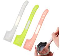3 Pcs Pet Can Food Scoops, Scoops with Sweet Paw Prints of Cat, Handle with Ergonomics, Head Spoon Square-Shaped, Material Safe, Compact Size, Three Colors for Feeding Occasion Dynamic