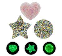 3 PCS Picky Pad, Luminous Skin Picky Pad Sensory, Silicone Picky Pads, Stress & Anxiety Relief for Trichotillomania/Dermatillomania/ADHD (Circle, Heart, Pentagonal)