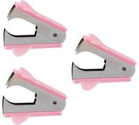 3 Pcs Pink Staple Removers - Modern Plastic Staple Pullers with Non-Slip Handles | Easy-Grip Stapler Removal Tools for Students, Teachers | Perfect for Home, School & Office Use