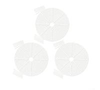 3 Pcs Plant Pot Cover Protectors, ABS Plastic Soil Grid with Center Cutout for Cat and Baby Safety, Weather Resistant Flower Pot Guards to Prevent Digging(White-s)