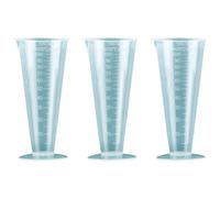 3 Pcs Plastic Graduated Cups 100ml Measuring Cup Kitchen Laboratory Plastic Measurement Beaker Measuring Cup for Baking Cooking Lab Measure Tool