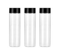 3 PCS Plastic Juice Bottles Containers Clear PET Plastic Juice Bottles Reusable Water Bottles with Caps for Juicing Smoothie Milk Drinking 500ml