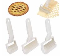 3 PCS Plastic Lattice Roller Cutter Pastry Cutter Wheel Set Household DIY Baking Tool Professional Dough Slicer Cutting Accessories for Pie Pizza Cookie Beef Wellington Bread Puff Pastry（3 Size）