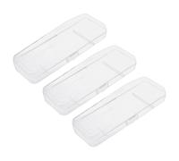 3 Pcs Plastic Manual Razor Box Portable Clear Manual Razor Protector Case Universal Shaver Storage Box Transparent Shaving Box Travel Shaver Holder Organizer