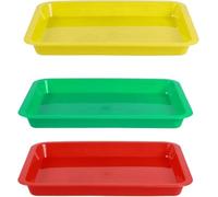 3 Pcs Plastic Play Tray Set - Stackable Mixing and Craft Trays for Play, Art, and DIY Activities - Durable, Easy-Clean Small Trays for Sorting, Water Play, and Educational Fun