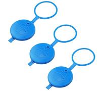 3 Pcs Plastic Replacement Car Washer Bottle Cap,Windshield Washer Reservoir Cap, Automotive Wiper Accessories Cap, Automobile Washer Wiper Cleaning Fluid Bottle Cover 53 mm (Blue)