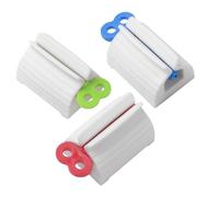 3 Pcs Plastic Rolling Tube Toothpaste Dispenser,Toothpaste Tube Squeezer,Rotate Toothpaste Seat Holder Stand,Toothpaste Squeezer,Rolling Tube Toothpaste Squeezer for Saves Toothpaste and Creams
