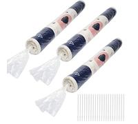 3 Pcs Plastic Rug Storage Bag, Fits Rug up to 9'x 12' Large Clear Carpet Bag Moving Bag with 100 Pcs Zip Tie Perfect for Storage, Moving, Packing, Shipping