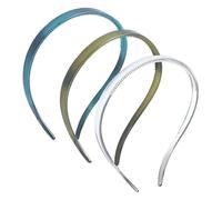 3 Pcs Plastic Wear Glasses Headband No Pressure Hairband Skinny Non Slip Hair Band Thin Teeth Comb Headband Fashion Anti Slip Hair Accessories for Women Girls Green Blue Gray