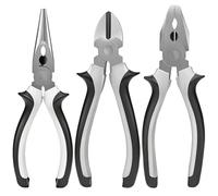 3 Pcs Plier Sets, Heavy-duty Pliers Set, Professional Electrical Pliers Tool Set, Long Nose & Diagonal Cutting & Side Electrical Cutters Snips, DIY Tools, Grips Tools, combination Plier for DIY Repair