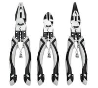 3 PCS Pliers Set, Wire Stripper Crimper Cutter, Long Nose Pliers, Diagonal Cutters for Basic Repair