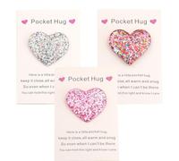 3 PCS Pocket Hugs, Pocket Hug, Pocket Hugs for Friends, Keepsake Gifts for Women Friends, Go to University School Gifts, Positive Good Luck Gifts for Birthday Wedding Christmas Mothers Day Valentines