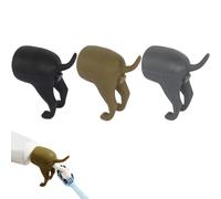 3 PCS Pooping Dog Toothpaste Topper, Pooping Dog Toothpaste Dispenser, Funny Toothpaste Caps Dispenser