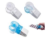 3 Pcs Portable Pill Taker Remover - Handy Pill Box Popper for Blister Packs, Pill Dispenser Storage Box, No Touch Easy to Take Pill Out, Tablet Dispenser