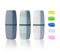 3 pcs Portable Travel Toothbrush Case + 5pcs Toothbrush Head Cover- Hygienic and Waterproof Holder for On-the-Go Convenience Holder Portable Storage Box for Hiking Camping Business Trip