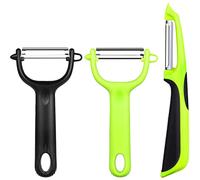 3 Pcs Potato Peeler, Y-Shaped Peelers and Stainless Steel Rotary Vegetable Peeler for Kitchen Fruits Orange Carrots Eggplant, Mango Cucumber Etc Eiffy