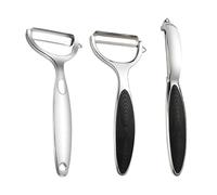 3 PCS Potato Peelers for Kitchen, Vegetable Peeler Julienne Slicer with Non-Slip Handle & Sharp Blade, Stainless Steel Y & I Shapes Swivel Peeler Peeling Tool for Fruit Carrot Eggplant Cucumber
