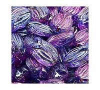 3 pcs Pressed Czech glass beads flower tulip 16 x 11 mm, Violet