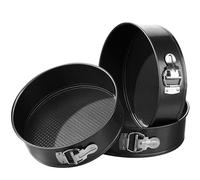 3 Pcs Prima Professional Spring Form Non Stick Cake Tins Set Loose Tray Round Base DIY Baking Mould Pan 22 | 24 | & 26cm UK Free P&P