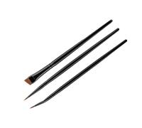 3 Pcs Professional Beveled Eyeliner Brush with Soft Synthetic Fiber, Perfect for Achieving Accurate Eye Makeup Style