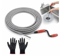 3 Pcs Professional Drain Unblocker Tool, 5M Toilet Auger