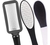 3 PCS Professional Foot File for Hard Skin - Anti Rust Stainless Steel Foot Scraper Hard Skin Remover - Callus Remover for Feet & Cracked Heels - Ergonomic Foot Scrubber for Dry Dead Skin Care