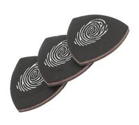 3 Pcs Professional Ukulele Plectrums Leather Black Assorted Style