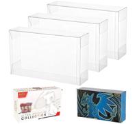 3 PCS Protector Cases for Mega Charizard X EX or Ultra-Premium Collection, UPC Protector Case, Clear Plastic Hard Premium Collection Protector Boxes Scratch Resistant Boxes for Display or Storage
