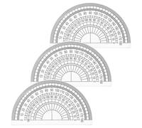 3 Pcs Protractors 180° Transparent Plastic Angle Measurement Tool for Teachers Students Designers Engineers Lightweight & Clear Design for Reading Features a 10.2cm Scale for Accurate Measurement