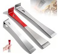 3 PCS Pry Bar, Multipurpose Steel Crow Bar Flat Mini Crowbar Set Small Scraper Pry Tool Kit for Hive Tool Scraping Pulling Lifting Kitchen Remodel