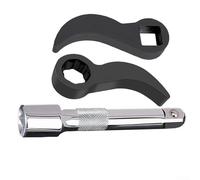 3 Pcs Pry Bar Wrench Adaptor Head, Crowbar, Half Shaft Removal Car Repairing Tools, Car Repair Tools Pry Bar Wrench Adapter Kit With Extension Rods(A)