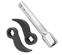 3 Pcs Pry Bar Wrench Adaptor Head Set with Extension Bar Alloy Steel for Converting Tools into Levers in Various Positions (1/4inch)