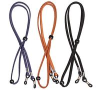 3 Pcs PU Leather Glasses Straps, Universal Glasses Chain, Spectacles Cord Sport Sunglass String strap Adjustable Glass Cord for Men and Women (67cm/26.38inch)