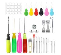 3 PCS Punch Needle Wick for Candle Making, Round Hole Candle Punch Wicking Needle Tools, Punch Needle Candle Wick Tool for Silicone Molds Making (Mix, 1 Set)