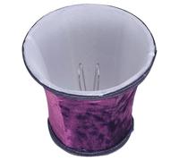 3 Pcs Purple Cloth Lamp Shade Accessory for E14 E27 Pendant Lights | Vintage Bell Shape, Clip-on Bracket Fit, Softer Lighting, Eye Protection, Bedroom and Kitchen Island Use