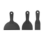 3 Pcs Putty Scraper Set, 2/4/6 Inch Flexible Plastic Scraper Spackle Filling Knife Tools, DIY Paint Scrapers Tool for Patching, Decals, Wallpaper, Car Painting (Black)
