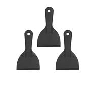 3 Pcs Putty Scraper Set, 4 Inch Flexible Plastic Scraper Spackle Filling Knife Tools, DIY Paint Scrapers Tool for Patching, Decals, Wallpaper, Car Painting (Black)