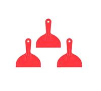 3 Pcs Putty Scraper Set, 6 Inch Flexible Plastic Scraper Spackle Filling Knife Tools, DIY Paint Scrapers Tool for Patching, Decals, Wallpaper, Car Painting (Red)