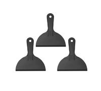 3 Pcs Putty Scraper Set, 6 Inch Flexible Plastic Scraper Spackle Filling Knife Tools, DIY Paint Scrapers Tool for Patching, Decals, Wallpaper, Car Painting (Black)