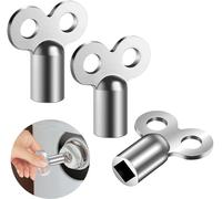 3 pcs Radiator Bleed Key,Radiator Valve Key for Bleeding and Venting Air Vent Valve Durable Key Plumbing Valve Key for Radiators and Faucets Accessories 5mm
