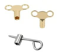 3 Pcs Radiator Bleed Key Set UK - Universal 5mm Radiator Key for Bleeding and Air Vent - Solid Brass Square Radiator Valve Key Tools for Home Heating Maintenance