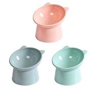 3 Pcs Raised Cat Bowl, Elevated Cat Feeding Bowls with Stand Tilted, Multi-purpose Anti Vomit Cat Food Bowl Pet Water Bowl Cat Feeding Bowls Neck Protective Bowl for Pets 15° Tilted Raised Cat Feeder