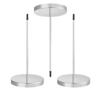 3 Pcs Receipt Spike,Metal Ticket Spike Holder Restaurant Desk Bill Check Rack Kitchen Memo Hutch Organizer Spikes Order Tab Pads Grabber Straight Rod Note Round Stand,For Kitchen Office Hotel (Silver)