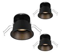 3 Pcs Recessed Downlight,Baffle Trim,Adjustable Angle 30°-Cob Spotlight 3 Inch Eyeball Ceiling Light, 7W/10W Daylight Retrofit Downlight Cutting Size: 75MmA-7w-6000K