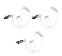 3 PCS Replacement Acoustic Tube for 2-Way Radio Audio Headsets,Clear Coil Audio Tube with Soft Earbuds for Ear Piece for Radio,Secret Earpiece Costume Prop,Replacement Air Acoustic Tube.