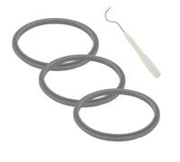 3 Pcs Replacement Seal Rings for NutriBullet Blender 600w/900w, Rubber Seal Rings Gaskets with Lip Blenders Replacement Parts with a Curved Needle Compatible with NutriBullet Extractor Blender